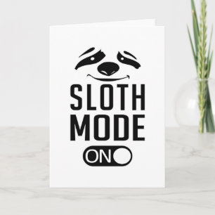 Sloth Lazy Sloths Animal Sleeping Tired Funny Gift Card