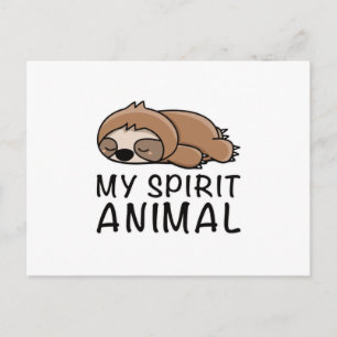 Sloth Lazy Sloths Animal Tired Chill Sleeping Gift Postcard