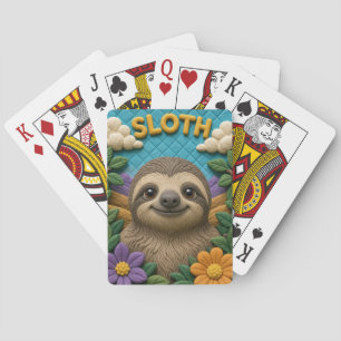 Sloth Leafy Canopy Modern KlayKoo Playing Cards