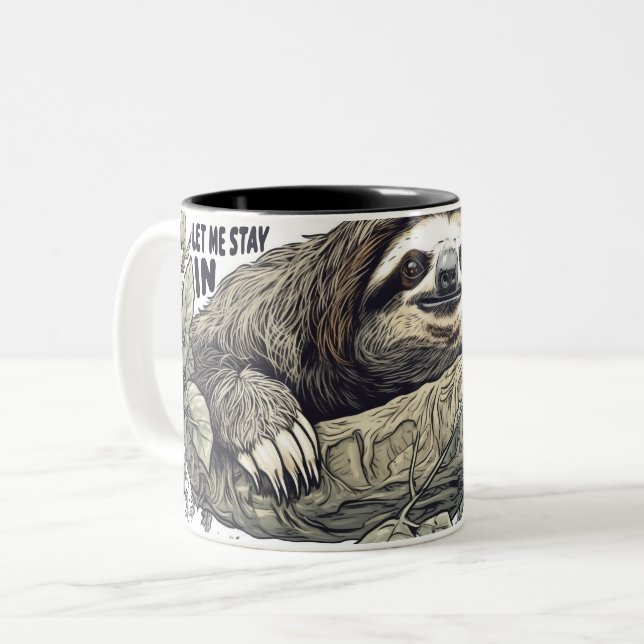 Sloth - Let me stay in Bed Mug (Front Left)