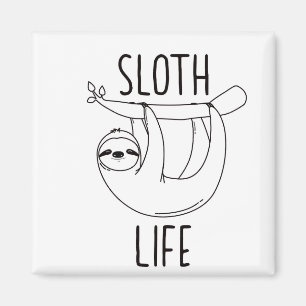 Sloth Life Fridge Magnet
