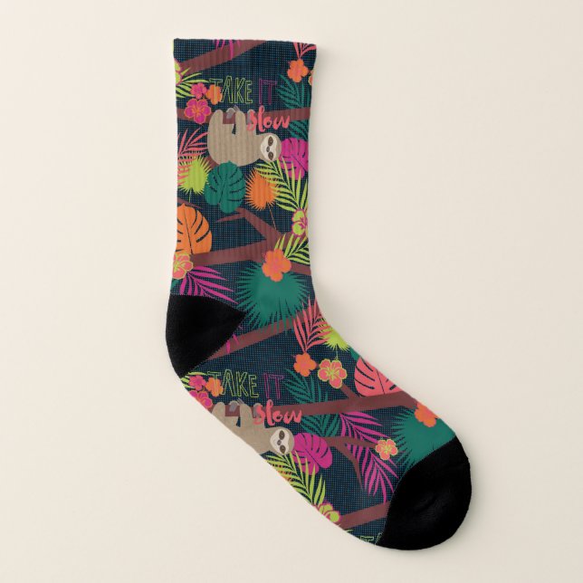 Sloth Life - Take it Slow Socks (Left Inside)