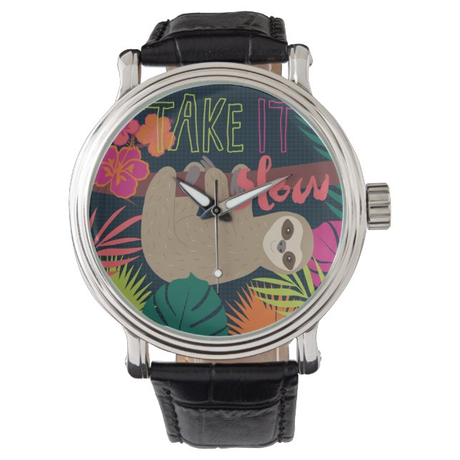 Sloth Life - Take it Slow Watch (Front)