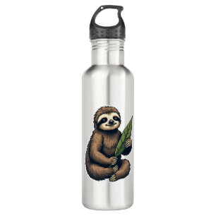 Sloth Line Engraving Classic Animal Tee (2) 710 Ml Water Bottle
