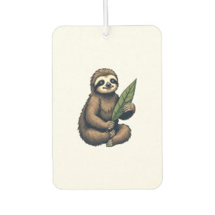 Sloth Line Engraving Classic Animal Tee (2) Car Air Freshener