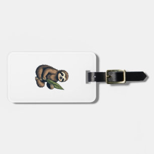 Sloth Line Engraving Classic Animal Tee (2) Luggage Tag