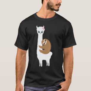 Sloth Llama Alpaca Boy Girl Kids T-Shirt