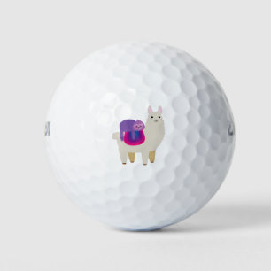 Sloth Llama Funny Cute Sloth Riding Llama Gift Golf Balls