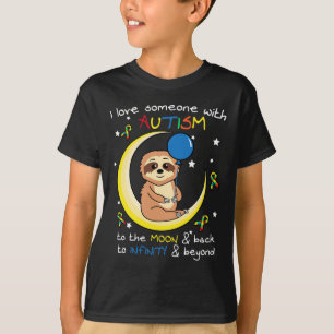 Sloth Love Someone With Puzzle Cool Autism Awarene T-Shirt
