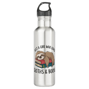 Sloth Lover Book Reading T-shirt Design 710 Ml Water Bottle