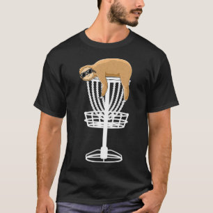 Sloth Lover Disc Golf Gift Frolf Golfer Basket Cut T-Shirt