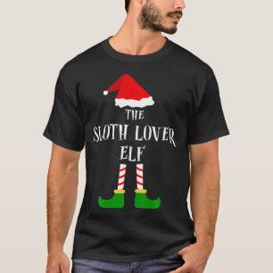 Sloth Lover Elf Christmas Pajama Matching Family G T-Shirt