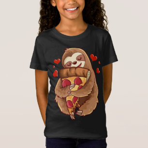 Sloth Loves Hugging Pepperoni Pizza Slice Funny No T-Shirt