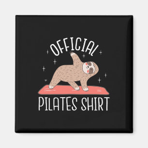 Sloth Makes Morning Pilates Lazy Pilates Outfit Magnet