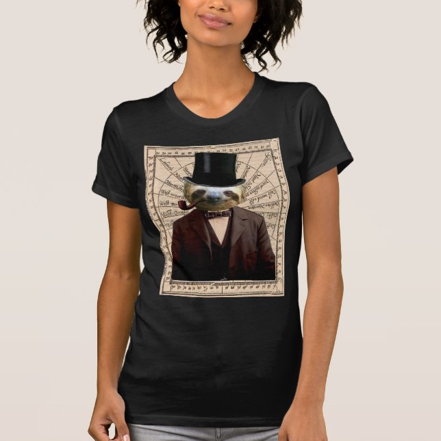 Sloth Man Victorian Steampunk Anthropomorphic T-Shirt (Front)