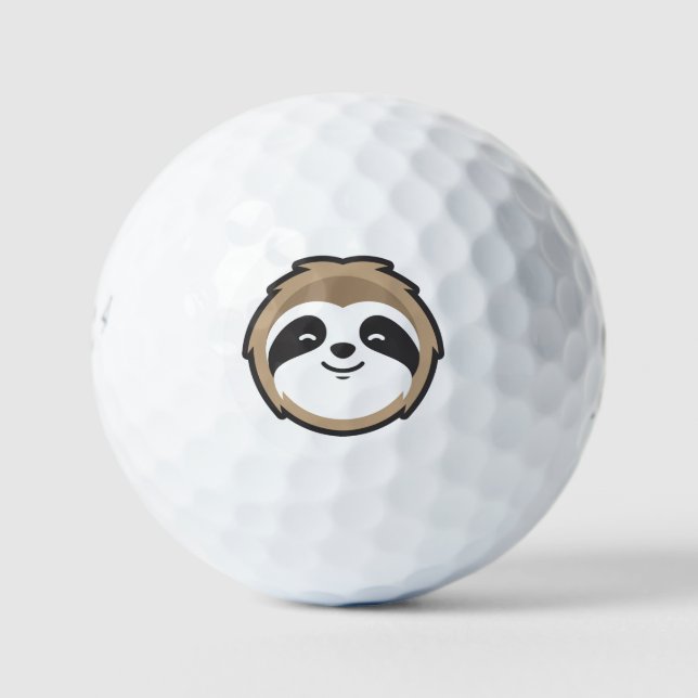 Sloth Mascot Golf Balls (Front)