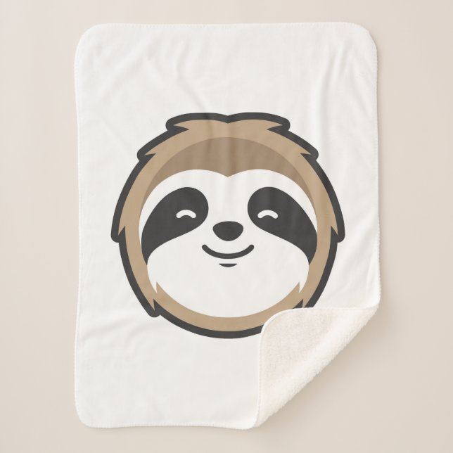 Sloth Mascot Sherpa Blanket (Front)