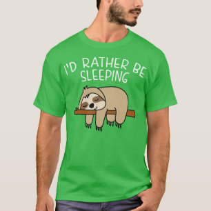 Sloth Mask Id Rather Be Sleeping T-Shirt