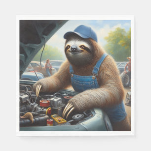 Sloth Mechanic Napkin