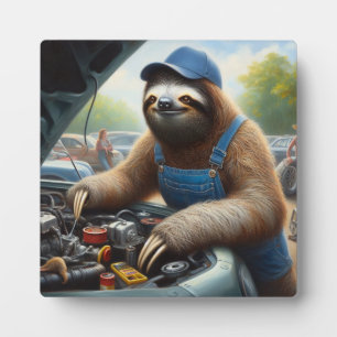 Sloth Mechanic Plaque