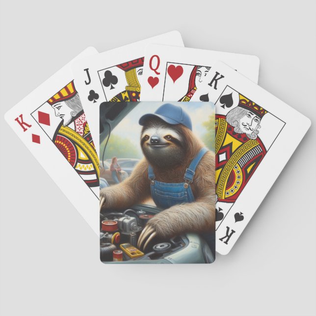 Sloth Mechanic Playing Cards (Back)