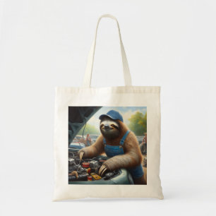 Sloth Mechanic Tote Bag