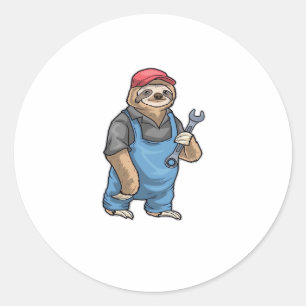 Sloth Mechanic Wrench Classic T-Shirt Classic Round Sticker