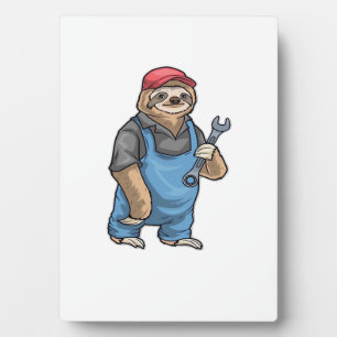 Sloth Mechanic Wrench Classic T-Shirt Plaque