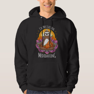Sloth Meditating Not Sleeping Mindfulness Yoga Gif Hoodie
