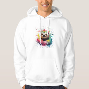 Sloth Men Woman Colourful Watercolor Sloth T-Shirt Hoodie