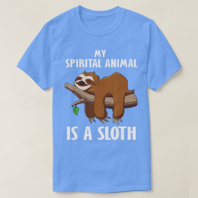 Sloth  Men Women Kids My Spirit Animal Is A Sloth  T-Shirt (Design Front)