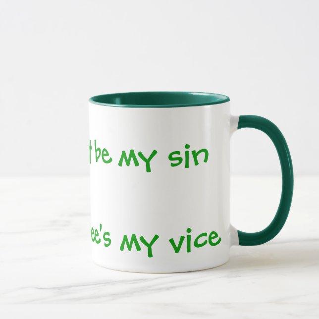SLOTH might be my sin, but coffee's my vice Mug (Right)