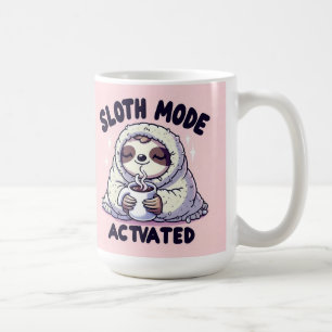Sloth Mode: Activated – Cosy Sloth Coffee Lover De Mug