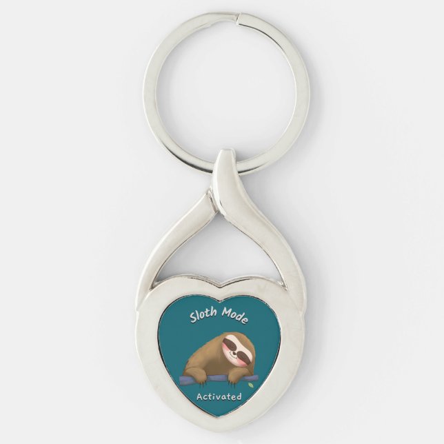 sloth mode activated sleep nap key ring (Front)