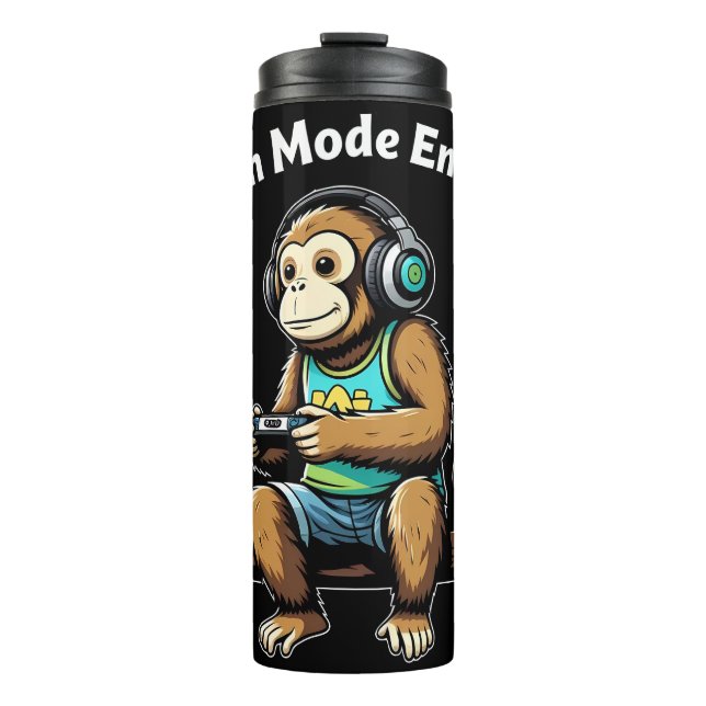 Sloth Mode Engadged Lazy Funny Chill Vibes Thermal Tumbler (Front)
