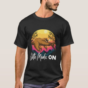 Sloth Mode On Funny Lazy Sloths Animal Lover Graph T-Shirt