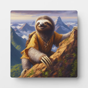 Sloth Mountain Climbing Plaque