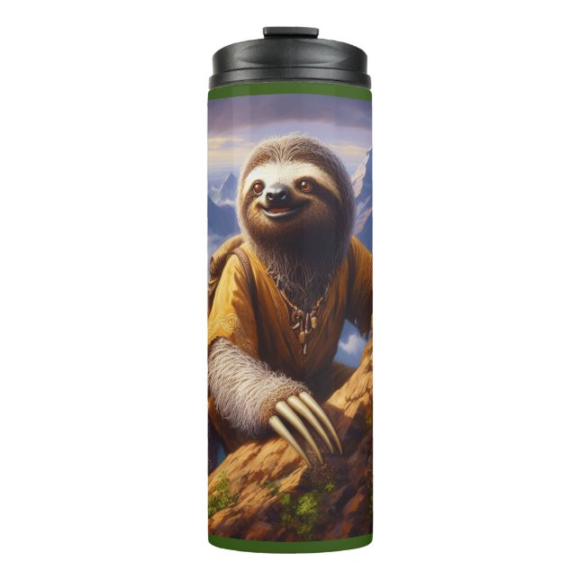 Sloth Mountain Climbing Thermal Tumbler (Front)