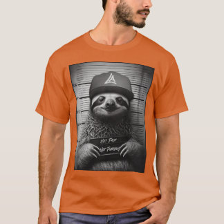 Sloth Mugshot Not Fast Not Furious T-Shirt