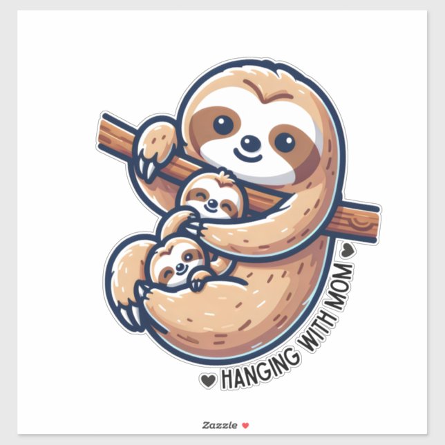 Sloth mum with babies (Sheet)