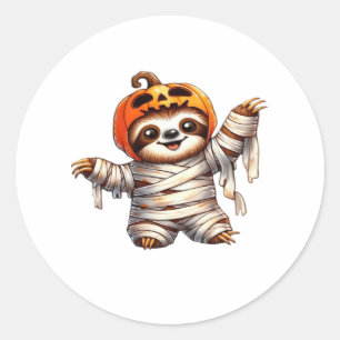 Sloth Mummy Halloween Classic T-Shirt Classic Round Sticker