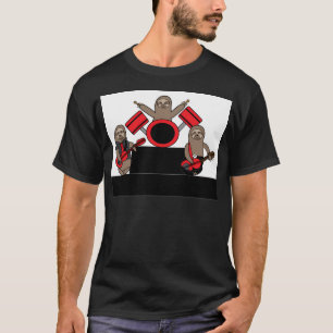 Sloth Music Band Guitar Bass Drums T-Shirt