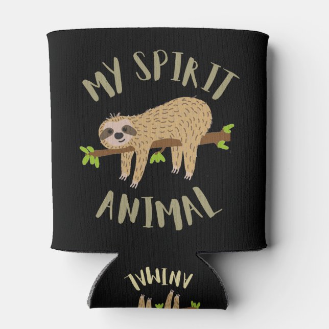 sloth my spirit animal can cooler (Back)