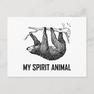 Sloth My Spirit Animal Funny Postcard