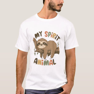 Sloth My Spirit Animal Graphic Funny Sloth Funny S T-Shirt