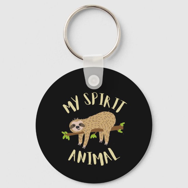 sloth my spirit animal key ring (Front)