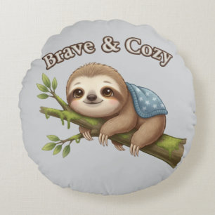 Sloth – Nap Time Champion Round Cushion