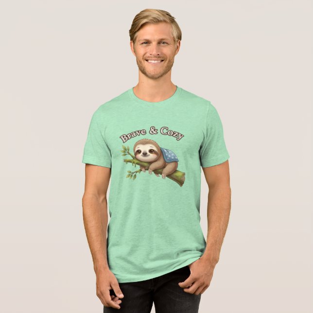  Sloth – Nap Time Champion  Tri-Blend Shirt (Front Full)