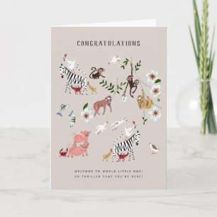Sloth   New Baby Congratulations Greeting card