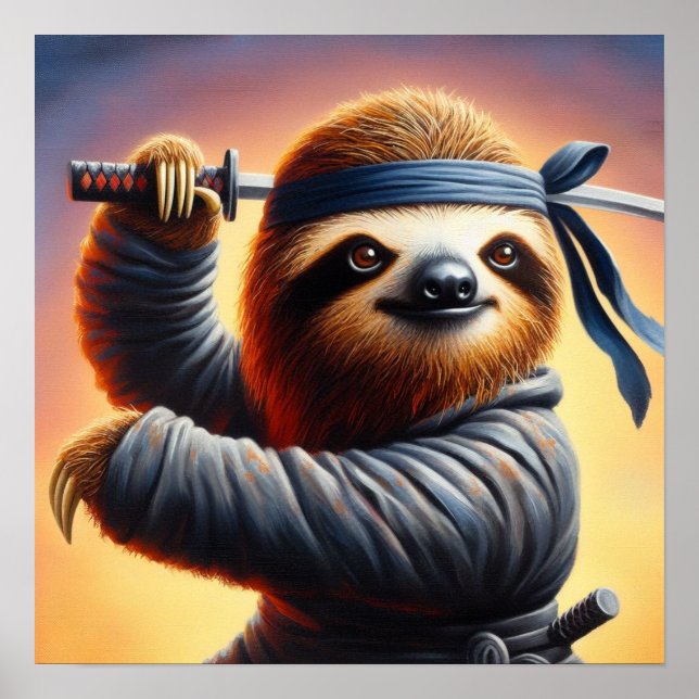 Sloth Ninja Poster (Front)